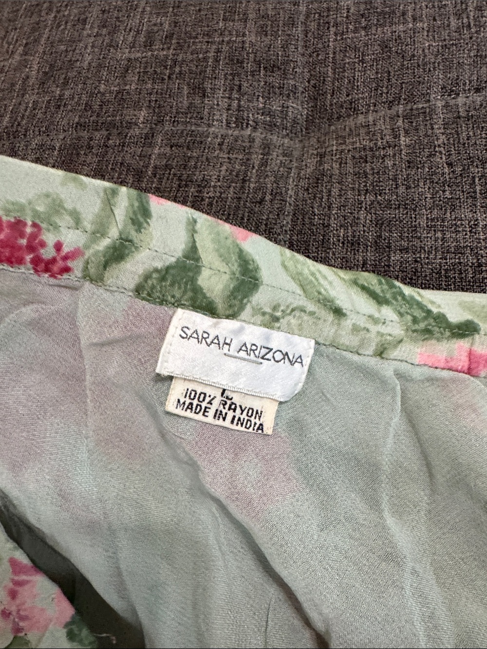 Vintage Sarah Arizona Floral Rayon Midi Skirt Cottagecore Romantic Prairie - Picture 2 of 3